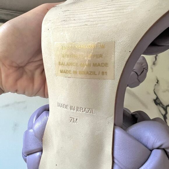 Steve Madden Kenley Lavender Purple Woven Heels Size 7 - Picture 10 of 10